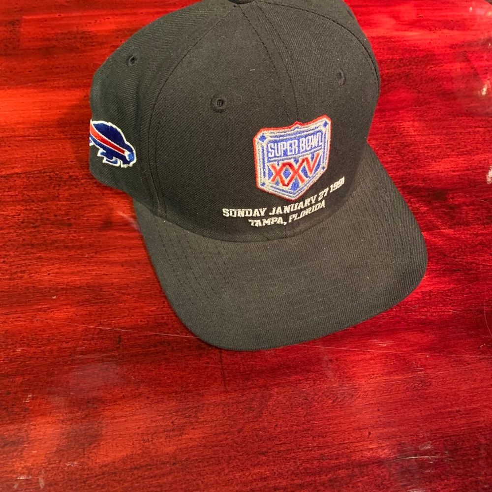 Super Bowl 25 Buffalo bills hat Tampa black new